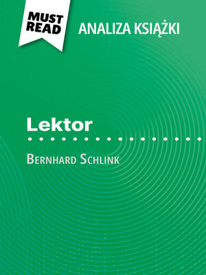 cover image of Lektor książka Bernhard Schlink (Analiza książki)